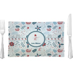 Winter Glass Rectangular Lunch / Dinner Plate (Personalized)