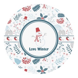 Winter Round Decal - Large (Personalized)