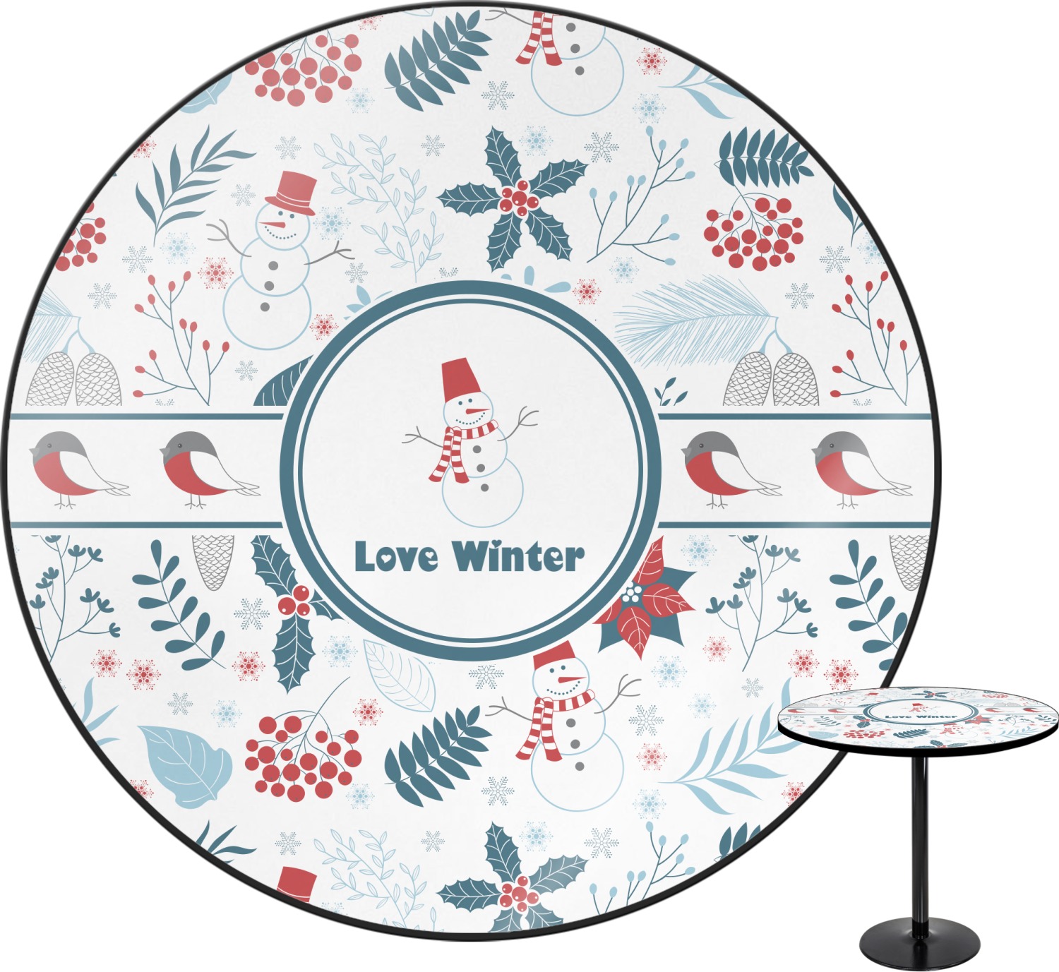 table winters round Winter Table  Round YouCustomizeIt (Personalized)