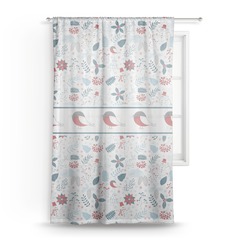 Winter Snowman Sheer Curtain