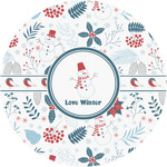 Winter Snowman Multipurpose Round Labels - 1"