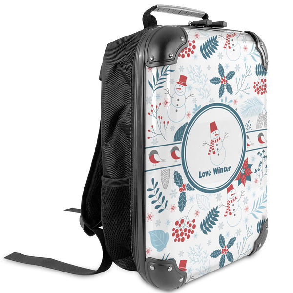 Custom Winter Snowman Kids Hard Shell Backpack