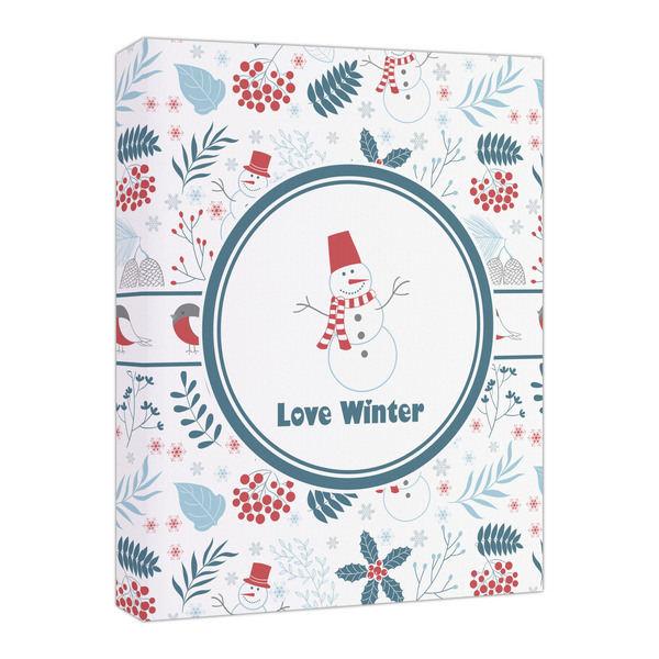 Custom Winter Snowman Canvas Print - 16x20