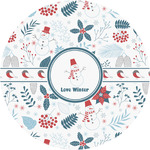 Winter Snowman Multipurpose Round Labels - Custom Sized