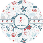 Winter Snowman Multipurpose Round Labels - 5"