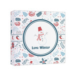 Winter Snowman Canvas Print - 8x8