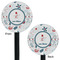 Winter Snowman Black Plastic 5.5" Stir Stick - Double Sided - Round - Front & Back