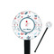 Winter Snowman Black Plastic 7" Stir Stick - Round - Closeup