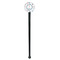 Winter Snowman Black Plastic 7" Stir Stick - Round - Single Stick