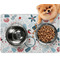 Winter Snowman Dog Food Mat - Small LIFESTYLE