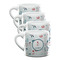 Winter Snowman Double Shot Espresso Mugs - Set of 4 Front