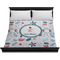 Winter Snowman Duvet Cover - King - On Bed - No Prop