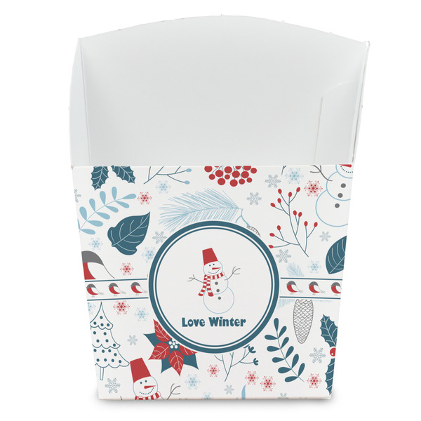 Custom Winter Snowman French Fry Favor Boxes