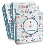 Winter Snowman 3 Ring Binder - Full Wrap