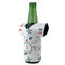 Winter Snowman Jersey Bottle Cooler - ANGLE (on bottle)