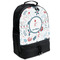 Winter Snowman Large Backpack - Black - Angled View