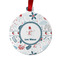 Winter Snowman Metal Ball Ornament - Front