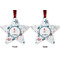 Winter Snowman Metal Star Ornament - Front and Back