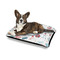 Winter Snowman Outdoor Dog Beds - Medium - IN CONTEXT