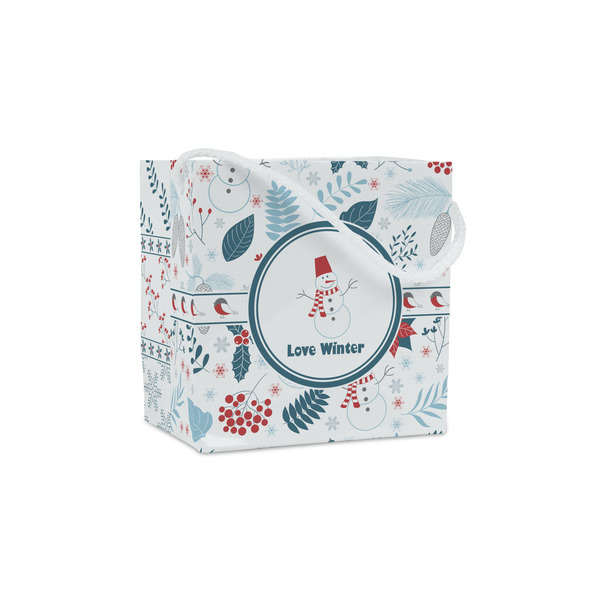 Custom Winter Snowman Party Favor Gift Bags - Matte