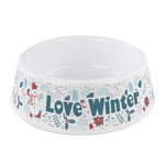 Winter Snowman Plastic Dog Bowl - Small