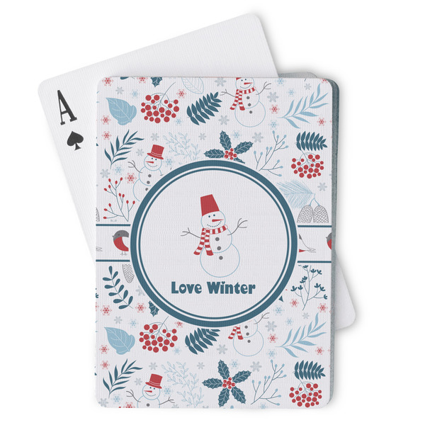 Custom Winter Snowman Playing Cards