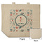 Winter Snowman Reusable Cotton Grocery Bag - Front & Back View