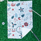 Winter Snowman Waffle Weave Golf Towel - In Context