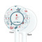 Winter Snowman White Plastic 5.5" Stir Stick - Single Sided - Round - Front & Back