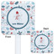 Winter Snowman White Plastic Stir Stick - Double Sided - Approval