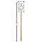 Winter Snowman Wooden 6.25" Stir Stick - Rectangular - Dimensions