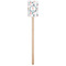 Winter Snowman Wooden 6.25" Stir Stick - Rectangular - Single Stick