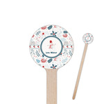 Winter Snowman 6" Round Wooden Stir Sticks - Single Sided