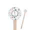 Winter Snowman Wooden 6" Stir Stick - Round - Closeup