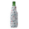 Winter Snowman Zipper Bottle Cooler - FRONT (bottle)