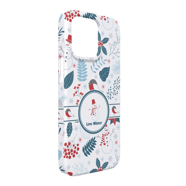 Custom Winter Snowman iPhone Case - Plastic - iPhone 13 Pro Max