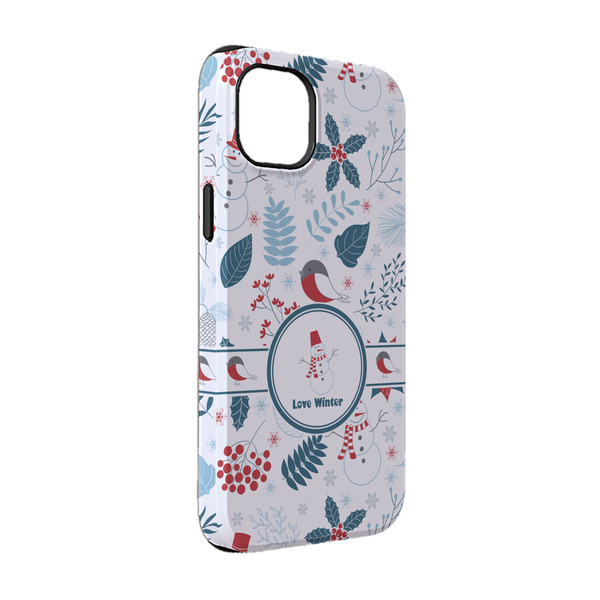 Custom Winter Snowman iPhone Case - Rubber Lined - iPhone 14 Pro