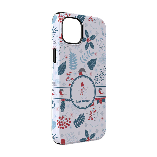 Custom Winter Snowman iPhone Case - Rubber Lined - iPhone 14