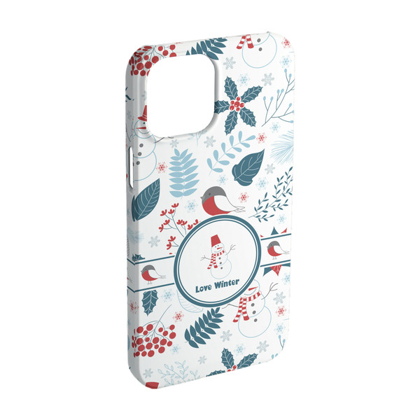 Custom Winter Snowman iPhone Case - Plastic - iPhone 15 Pro