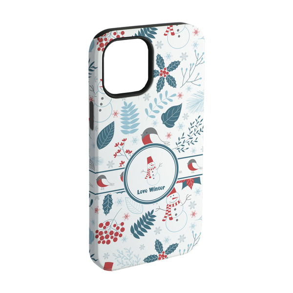 Custom Winter Snowman iPhone Case - Rubber Lined - iPhone 15