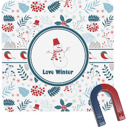 Winter Square Fridge Magnet (Personalized)