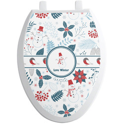 Winter Toilet Seat Decal - Elongated (Personalized)