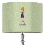 Custom Character (Woman) 16" Drum Lamp Shade - Fabric (Personalized)