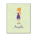 Custom Character (Woman) Wood Print - 16x20 (Personalized)