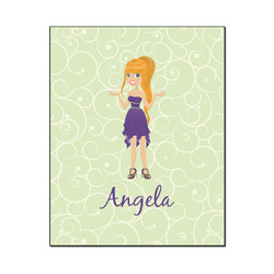 Custom Character (Woman) Wood Print - 16x20 (Personalized)