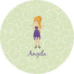 Custom Character (Woman) Multipurpose Round Labels - 2" (Personalized)