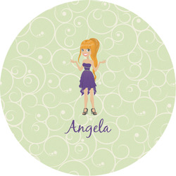 Custom Character (Woman) Multipurpose Round Labels - 2" (Personalized)