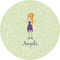 Custom Character (Woman) 2" Multipurpose Round Labels - Single Sticker