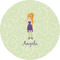 Custom Character (Woman) 3" Multipurpose Round Labels - Single Sticker