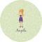 Custom Character (Woman) 5" Multipurpose Round Label - Single Sticker